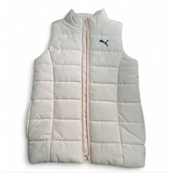 Puma Youth Puffer Vest & Leggings Set Beige & Black Polyester - Picture 3 of 10
